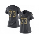 Women's Nike Pittsburgh Steelers #73 Ramon Foster Limited Black 2016 Salute to Service NFL Jersey