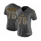 Women's Nike Pittsburgh Steelers #76 Chukwuma Okorafor Gray Static Vapor Untouchable Limited NFL Jersey