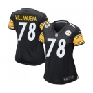 Women's Nike Pittsburgh Steelers #78 Alejandro Villanueva Game Black Team Color NFL Jersey