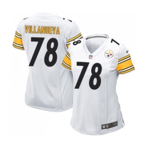 Women's Nike Pittsburgh Steelers #78 Alejandro Villanueva Game White NFL Jersey