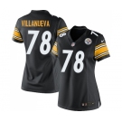 Women's Nike Pittsburgh Steelers #78 Alejandro Villanueva Limited Black Team Color NFL Jersey