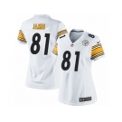 Women's Nike Pittsburgh Steelers #81 Jesse James Limited White NFL Jersey