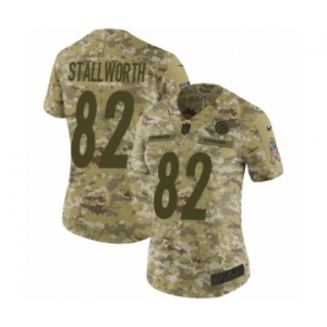 Women's Nike Pittsburgh Steelers #82 John Stallworth Limited Camo 2018 Salute to Service NFL Jersey