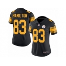 Women's Nike Pittsburgh Steelers #83 Cobi Hamilton Limited Black Rush NFL Jersey