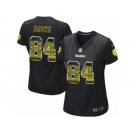 Women's Nike Pittsburgh Steelers #84 Antonio Brown Limited Black Strobe NFL Jersey