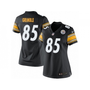 Women's Nike Pittsburgh Steelers #85 Xavier Grimble Limited Black Team Color NFL Jersey