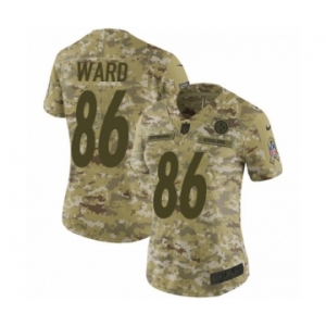 Women's Nike Pittsburgh Steelers #86 Hines Ward Limited Camo 2018 Salute to Service NFL Jersey