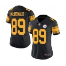 Women's Nike Pittsburgh Steelers #89 Vance McDonald Limited Black Rush Vapor Untouchable NFL Jersey