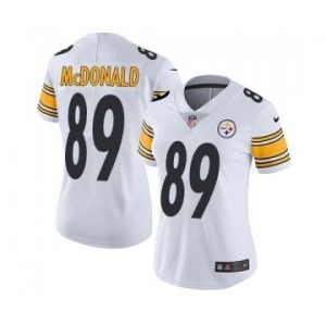 Women's Nike Pittsburgh Steelers #89 Vance McDonald White Vapor Untouchable Limited Player NFL Jersey