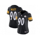 Women's Nike Pittsburgh Steelers #90 T. J. Watt Vapor Untouchable Limited Black Team Color NFL Jersey