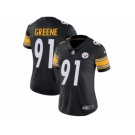 Women's Nike Pittsburgh Steelers #91 Kevin Greene Vapor Untouchable Limited Black Team Color NFL Jersey