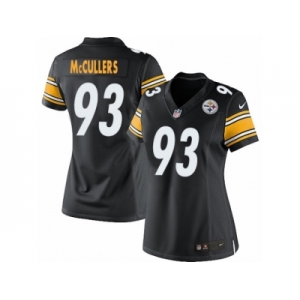 Women's Nike Pittsburgh Steelers #93 Dan McCullers Limited Black Team Color NFL Jersey