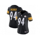 Women's Nike Pittsburgh Steelers #94 Tyson Alualu Vapor Untouchable Limited Black Team Color NFL Jersey