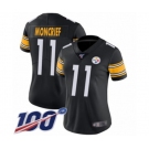 Women's Pittsburgh Steelers #11 Donte Moncrief Black Team Color Vapor Untouchable Limited Player 100th Season Football Jersey