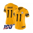 Women's Pittsburgh Steelers #11 Donte Moncrief Limited Gold Inverted Legend 100th Season Football Jersey