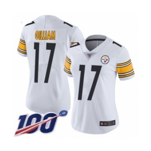 Women's Pittsburgh Steelers #17 Joe Gilliam White Vapor Untouchable Limited Player 100th Season Football Jersey