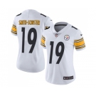 Women's Pittsburgh Steelers #19 JuJu Smith-Schuster White Vapor Untouchable Limited Player Football Jersey