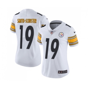 Women's Pittsburgh Steelers #19 JuJu Smith-Schuster White Vapor Untouchable Limited Player Football Jersey