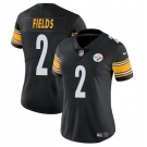 Women's Pittsburgh Steelers #2 Justin Fields Black Vapor Football Stitched Jersey