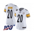 Women's Pittsburgh Steelers #20 Cameron Sutton White Vapor Untouchable Limited Player 100th Season Football Jersey