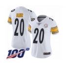 Women's Pittsburgh Steelers #20 Rocky Bleier White Vapor Untouchable Limited Player 100th Season Football Jersey