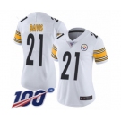 Women's Pittsburgh Steelers #21 Sean Davis White Vapor Untouchable Limited Player 100th Season Football Jersey