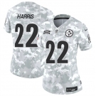 Women's Pittsburgh Steelers #22 Najee Harris 2024 F.U.S.E Arctic Camo Salute To Service Limited Stitched Football Jersey