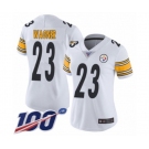 Women's Pittsburgh Steelers #23 Mike Wagner White Vapor Untouchable Limited Player 100th Season Football Jersey