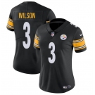 Women's Pittsburgh Steelers #3 Russell Wilson Black Vapor Football Stitched Jersey