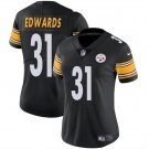 Women's Pittsburgh Steelers #31 Daijun Edwards 2024 Black Vapor Stitched Jersey