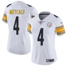 Women's Pittsburgh Steelers #4 DK Metcalf White 2025 Vapor Football Stitched Jersey