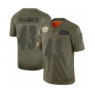 Women's Pittsburgh Steelers #43 Troy Polamalu Limited Camo 2019 Salute to Service Football Jersey