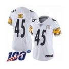 Women's Pittsburgh Steelers #45 Roosevelt Nix White Vapor Untouchable Limited Player 100th Season Football Jersey