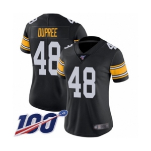 Women's Pittsburgh Steelers #48 Bud Dupree Black Alternate Vapor Untouchable Limited Player 100th Season Football Jersey