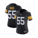 Women's Pittsburgh Steelers #55 Devin Bush Black Alternate Vapor Untouchable Limited Player Football Jersey