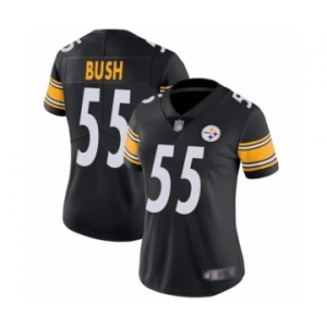 Women's Pittsburgh Steelers #55 Devin Bush Black Team Color Vapor Untouchable Limited Player Football Jersey