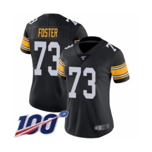 Women's Pittsburgh Steelers #73 Ramon Foster Black Alternate Vapor Untouchable Limited Player 100th Season Football Jersey