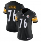 Women's Pittsburgh Steelers #76 Troy Fautanu 2024 Draft Black Vapor Football Stitched Jersey