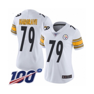 Women's Pittsburgh Steelers #79 Javon Hargrave White Vapor Untouchable Limited Player 100th Season Football Jersey