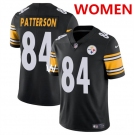 Women's Pittsburgh Steelers #84 Cordarrelle Patterson Black Vapor Football Stitched Jersey