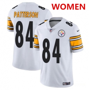 Women's Pittsburgh Steelers #84 Cordarrelle Patterson White Vapor Football Stitched Jersey