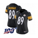 Women's Pittsburgh Steelers #89 Vance McDonald Black Team Color Vapor Untouchable Limited Player 100th Season Football Jersey