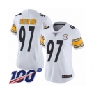 Women's Pittsburgh Steelers #97 Cameron Heyward White Vapor Untouchable Limited Player 100th Season Football Jersey