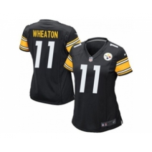 nike women nfl jerseys pittsburgh steelers #11 wheaton black[nike]