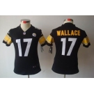 nike women nfl jerseys pittsburgh steelers #17 wallace black[nike limited]