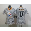 nike women nfl jerseys pittsburgh steelers #17 wallace [fem fan zebra]