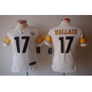 nike women nfl jerseys pittsburgh steelers #17 wallace white[nike limited]