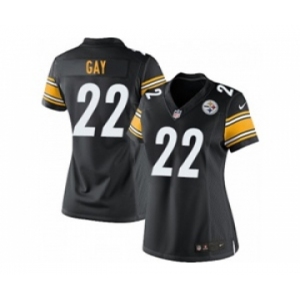 nike women nfl jerseys pittsburgh steelers #22 william gay black[nike]