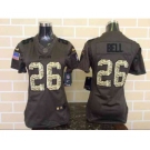 nike women nfl jerseys pittsburgh steelers #26 bell army green[nike Limited Salute To Service]