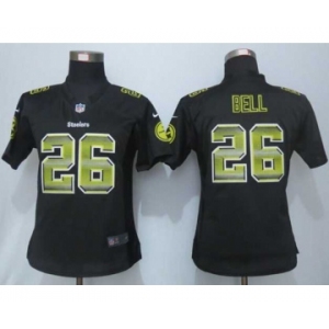 nike women nfl jerseys pittsburgh steelers #26 bell balck[Strobe Limited][bell]